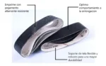 Lija De Banda Para Madera Marca Doble A 100x533 Grano 80 - Imagen 3