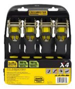 Cinta Cincha Amarre Con Crique Crossmaster X 4 Und 700kg. Amarillo