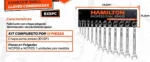 Llaves Combinadas Hamilton Juego 13 Pcs 1/4 A 1 PuLG Tablero - Imagen 2