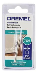 Punta De Diamantada Para Tallado Grabado Vidrio Dremel 7103 - Imagen 2