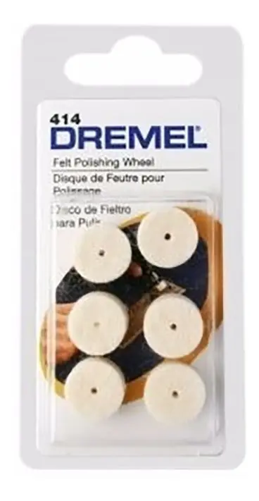 Discos De Pulir - Dremel 414 - 1/2 (13 Mm) Set X 6 Blanco
