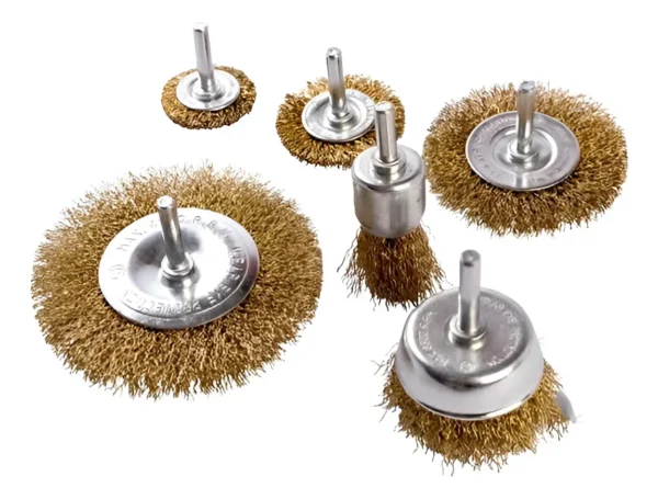 Kit De Cepillos Bronceados Taladro X 6 Piezas Hamilton Bk6 Plateado