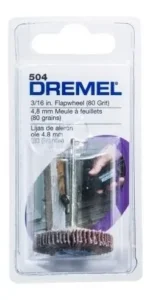 Disco Lija Flap Aletas Dremel 504 Grano 80 3/16 PuLG - Imagen 2