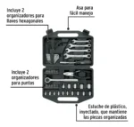 Juego Herramientas 66 Pz Pretul Tubos Llaves Mecánico 22985 Negro - Imagen 2