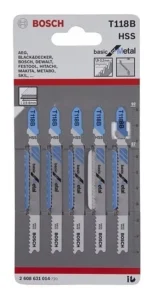 Hojas De Sierra Caladora X 5 Unid. Bosch T118b Para Metal
