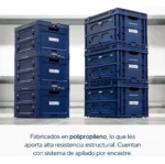 Cajon Plegable Con Tapa Bremen 56x40x36 Cm 30 /62l 8637 Azul Azul - Imagen 5