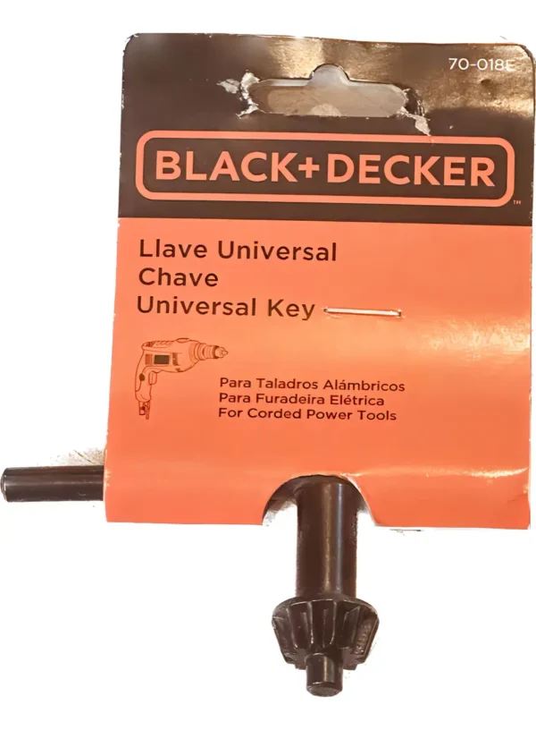 Repuesto Llave Madril Universal Taladro Black + Decker Orig. Negro