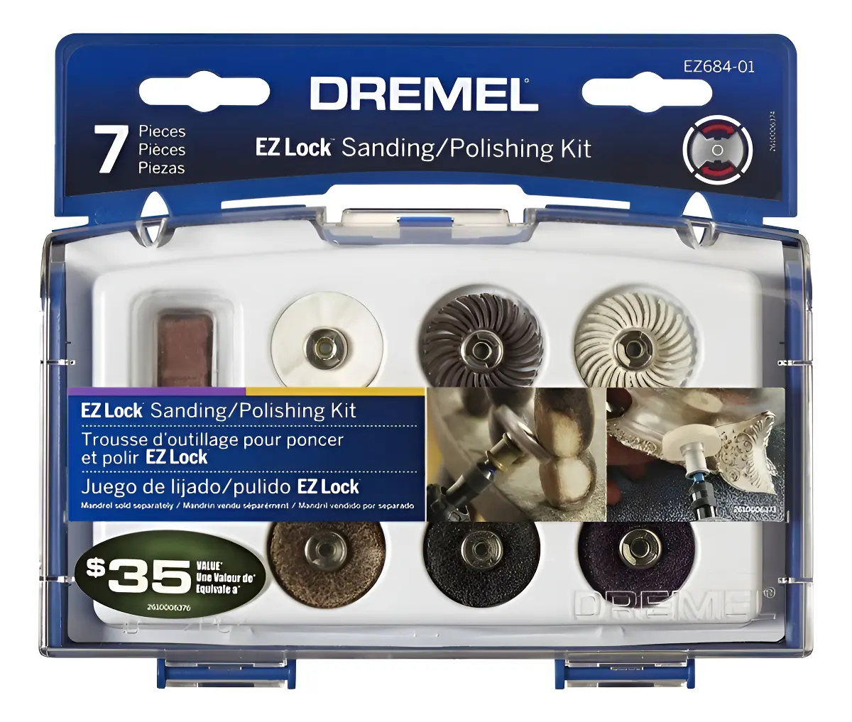 Kit De Pulido Y Limpieza Dremel Ez 684 Ez-lock 7 Piezas 60 0 W Kit De Pulido Y Limpieza Dremel Ez 684 Ez-lock 7 Piezas 60 0 W - Imagen 1