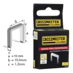Grapas 10mm X 10,6mm X 1,2mm 500u Grampa Crossmaster 9932335 Plateado - Imagen 3