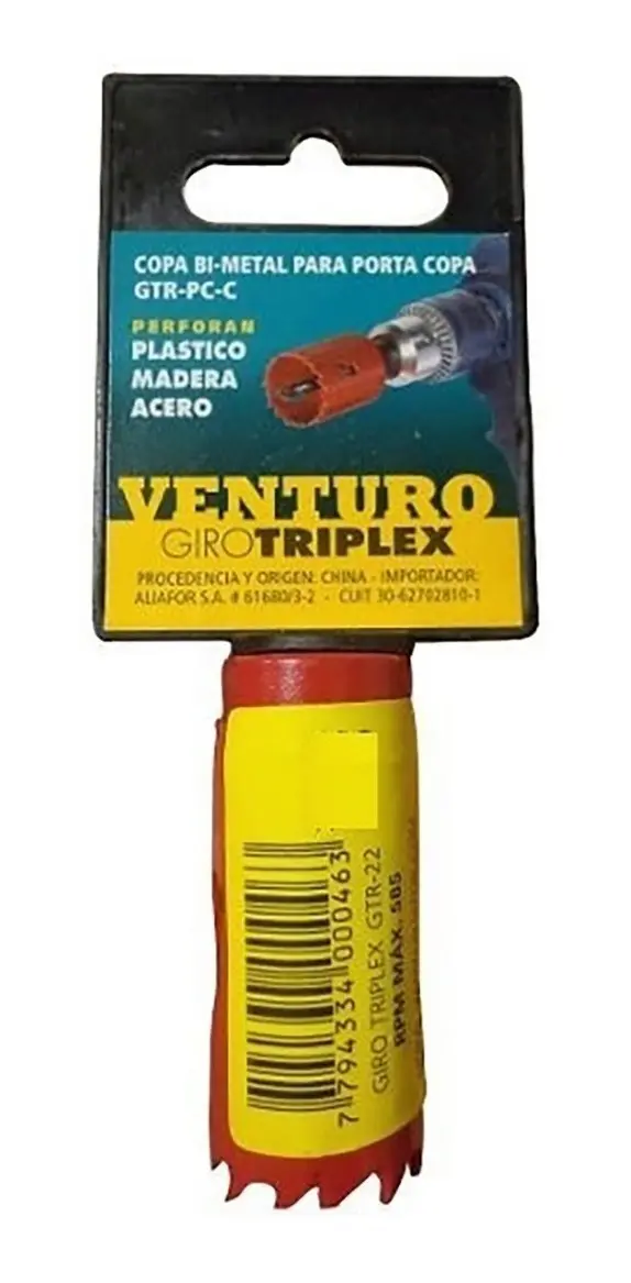 Sierra Copa Bimetal 20mm Giro Triplex Venturo De Aliafor