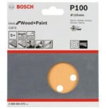 Set De 5 Lijas Para Lijadora Rotoorbital Bosch 125mm G100 - Imagen 3