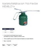 Aceitera Manual Metalica Pico Flexible 500cc Wembley 7184 - Imagen 3