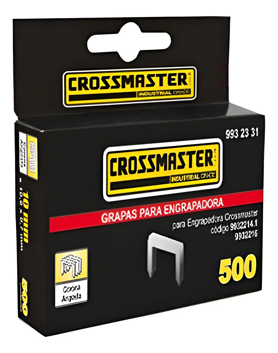 Grapas Grampas 14mmx10,6x1,2mm 500u. Crossmaster 9932339 Plateado Grapas Grampas 14mmx10,6x1,2mm 500u. Crossmaster 9932339 Plateado - Imagen 1