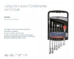 Set Llaves Combinadas Con Crique Bremen 7pz 8 A 19 Mm 7775 - Imagen 3