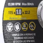 Disco Corte Aliafor Pegaso Inoxidable Metal 115mmx1mm X 25 U Negro - Imagen 6