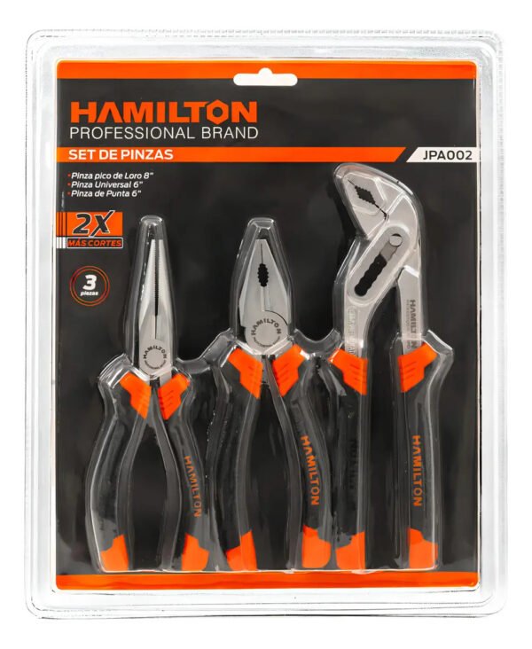 Juego De Pinzas Alicate Pico De Loro Set X3 Hamilton Jpa002