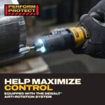 Amoladora Recta 1/4 Dewalt Dcg420b 20v Brushless Sin Bateri Amarillo 50 - Imagen 5