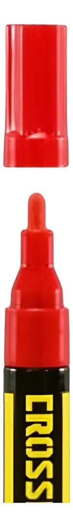 Marcador Indeleble P/vidrio Plastico Madera Metal Rojo X 2un Rojo