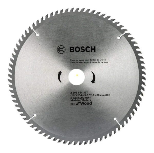 Hoja Disco Sierra Ingleta Madera Bosch 254mm 80 Dientes 337
