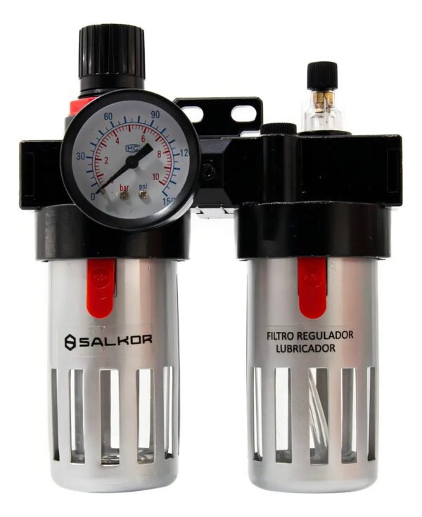 Filtro Regulador Manómetro Trampa Lubricador Enc 1/4 Salkor