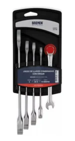 Set Llaves Combinadas Con Crique Bremen 5pz 8 A 17 Mm 7774