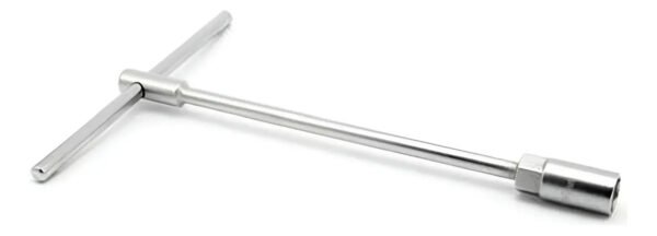 Llave T Larga Bremen 10mm Hexagonal 30cm Mango Deslizable Gris