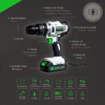Atornillador Taladro Percutor A Batería 18v 13mm Salkor 2bat Gris 50 - Imagen 2