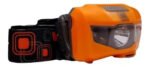 Linterna Minera Cabeza Vincha Led Con Sensor Usb Recargable Luz Fria Naranja Claro - Imagen 2