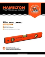 Nivel De Mano De Aluminio 40cm Imantado 3 Got Hamilton Ns400 0 Mm - Imagen 3