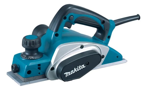 Cepillo Rebajador Eléctrico Makita 620w Kp0800 Rebaje 2,5mm Azul