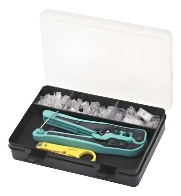 Kit Pinza Crimpeadora Rj45 Rj11 Rj12 P/cables Utp/stp +ficha