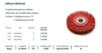 Cepillo Circular Abrasivos De Nylon Amoladora 5 Bremen 7073 Rojo - Imagen 2