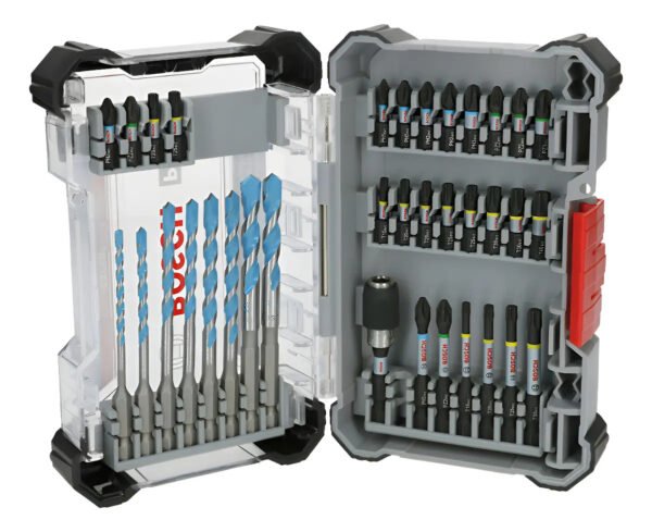 Kit Pro Impact Multiconstrucion 35p De Taladrar Y Atornillar Gris