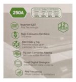 Soldadora Inverte Mma Tig Ac Dc 250a Digital Aluminio Salkor Verde Oscuro - Imagen 7