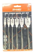 Set Kit Juego 6 Piezas Mecha Brocas Paleta Enc. 1/4