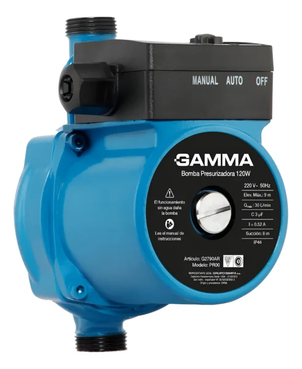 Bomba Presurizadora Elevador De Presion 120w Gamma G2790ar