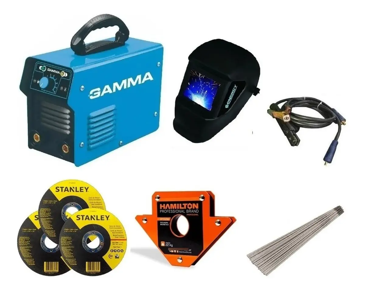 Combo Soldadora Inverter 130a Gamma Y Fotosensible Y Acceso. Celeste Combo Soldadora Inverter 130a Gamma Y Fotosensible Y Acceso. Celeste - Imagen 1