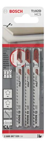Hoja Sierra Caladora Bosch T102d Plástico Polipropileno X3 - Imagen 2