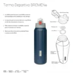 Termo Acero Inoxidable Bremen 7296 600ml Deportivo Azul - Imagen 7
