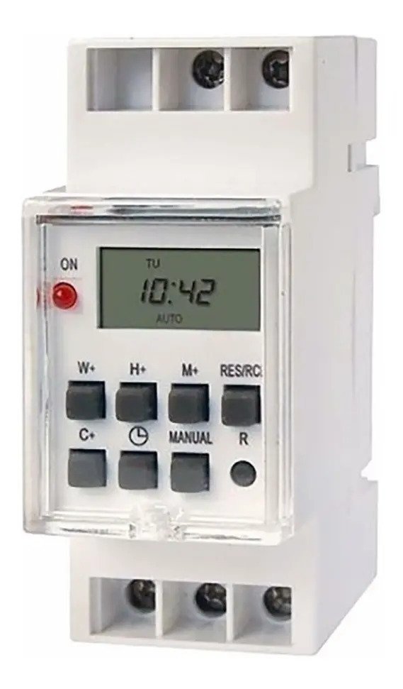Timer Digital Riel Din Reloj Temporizador Programable 3600w