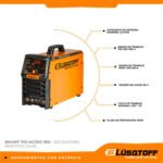 Soldadora Inverter Tig Alumi Lusqtoff Smarttig-acdc-160 160a Naranja - Imagen 3