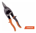 Tijera De Aviacion Corta Chapa Hamilton Profes. Recta Tar10 Negro Y Naranja - Imagen 2