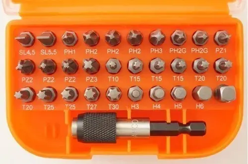Juego De Puntas Bahco 31 Pzas Torx Phillips Plano 59/s31b