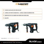 Rotomartillo Lusqtoff Rml1500-9 Sds Plus 1500w Black Series Negro 50 Hz - Imagen 5