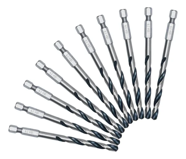 Juego De Mechas Acero Rapido Bosch Metal 6mm X 10 Unid Hexag