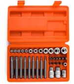 Juego Tubos Bocallaves Punta Torx Hembra Macho Hamilton Jt35 Naranja
