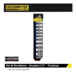 Juego De Tubos Bocallaves 10 Pzs Mm 1/2 Crossmaster 9946840 Plateado - Imagen 4