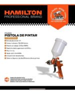 Pistola Pintar Soplete Por Gravedad Hvlp Hamilton Pg200 Prof - Imagen 4