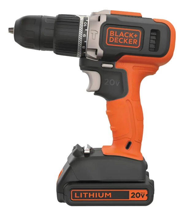 Taladro Percutor Atornillador 10 Mm Black+decker Bat 20v Max Naranja