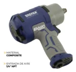 Llave De Impacto Composite Encastre De 1/2 Bremen 7713 Azul - Imagen 3